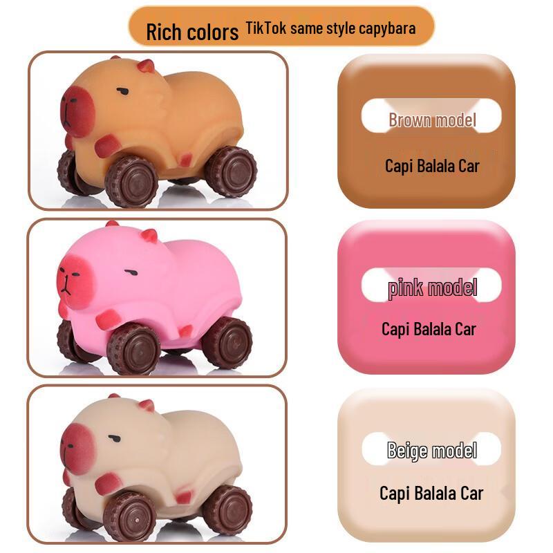 Fumede Capybara Transforming Pull & Slide Toy (4-Pack)