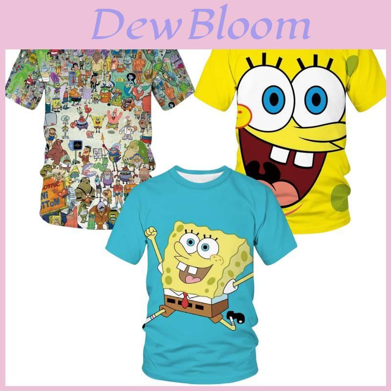 Cute 3d Spongebob Squarepants Cartoon T-shirt For Boys And Girls
