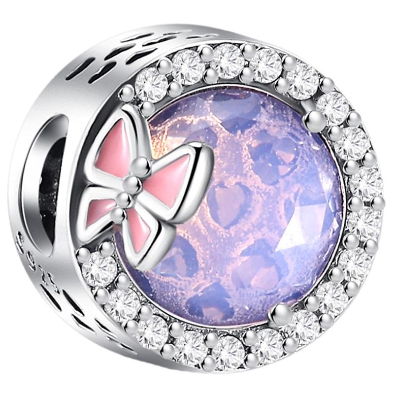 Charms Do Pandora Zawieszka Charms Fioletowy Kryształ Motyl Charmsy Trusky