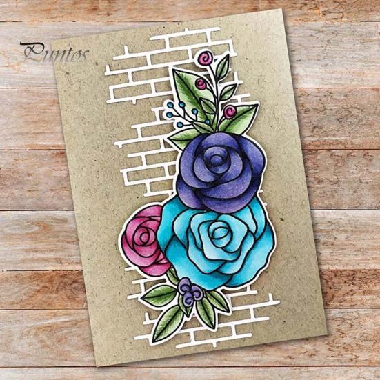 Card Background Grids Scrapbooking Cutting Die Embossing Stencil Album Decor