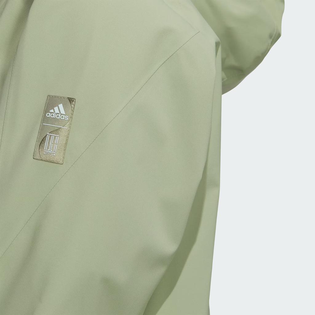Adidas Wuji Rain Woven Hooded Jacket, Waterproof, Windproof, Breathable Men Jackets Tent-Green JI8697