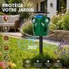 Répulsif Ultrasons et Flash 360° Solaire – Effaroucheur d’Animaux Détecteur de Mouvement, Portée 8M, Rechargeable USB, IP44