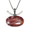 Дизайнерский камень Яшма Ручной работы Женский Унисекс Серебряный Кулон 1.75