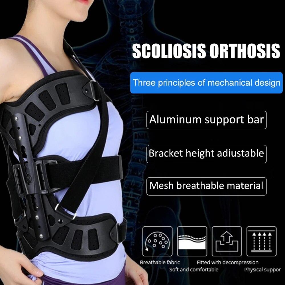 Tcare Регулируемый Корректор осанки при сколиозе Вспомогательный ортез позвоночника для послеоперационного восстановления спины унисекс для взрослых Здравоохранение