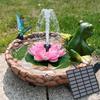 1.5W Lotus Solar Bird Bath Fountains with 6 Nozzles Solar Fountain Water Pump for Garden Pond Pool Fish Tank and Outdoor