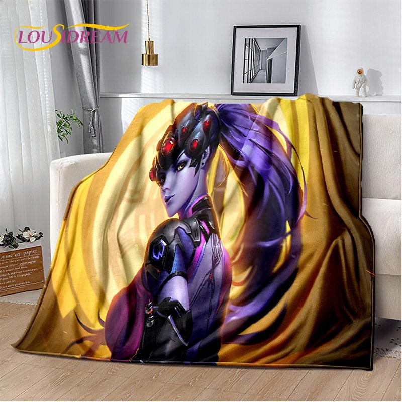 Мягкое плюшевое одеяло Overwatch Gamer DVA Reaper, фланелевое одеяло, плед для гостиной, спальни, кровати, дивана, пикника, ребенка 3D