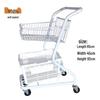 Double-Layer White Retail Service Cart with Basket