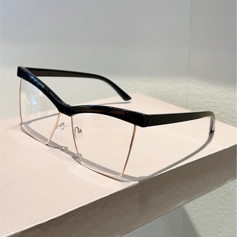 KAMMPT Оверсайз Очки Кошачий Глаз Женские Блокирующие Синий Свет Оптические Оправы Модный Дизайн Бренда Очки