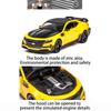 Масштаб 1/24 Camaro, литая под давлением модель автомобиля, игрушечный автомобиль с откатным механизмом, звуком и светом для детей, коллекция подарков для мальчиков и девочек