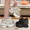 12cm Casual Female Women's Chunky Sneakers Thick Bottom Platform Shoes Fashion Breathable Running Platform Shoes