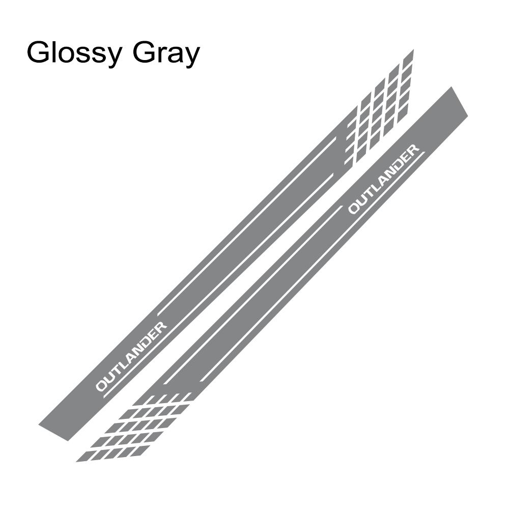2 шт. Автостайлинг Полосы на боковые юбки дверей Виниловые наклейки Для Mitsubishi Outlander Светоотражающие Авто Декоративные Наклейки Аксессуары