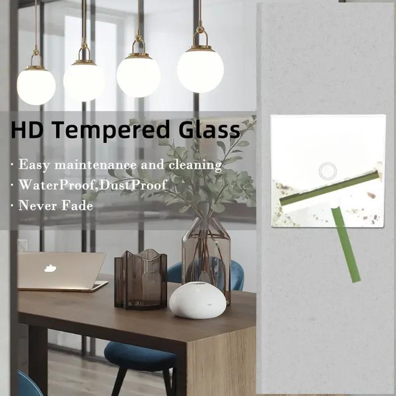 433mhz rf Wireless Touch Button Switch Glass Wall Panel on Off Remote Control Switch Work with Receiver ,for Home Appliance
