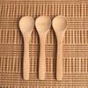 3 Pc Small Tea Soup Jam Scoop Wooden Round Bamboo Spoon Cooking Utensil