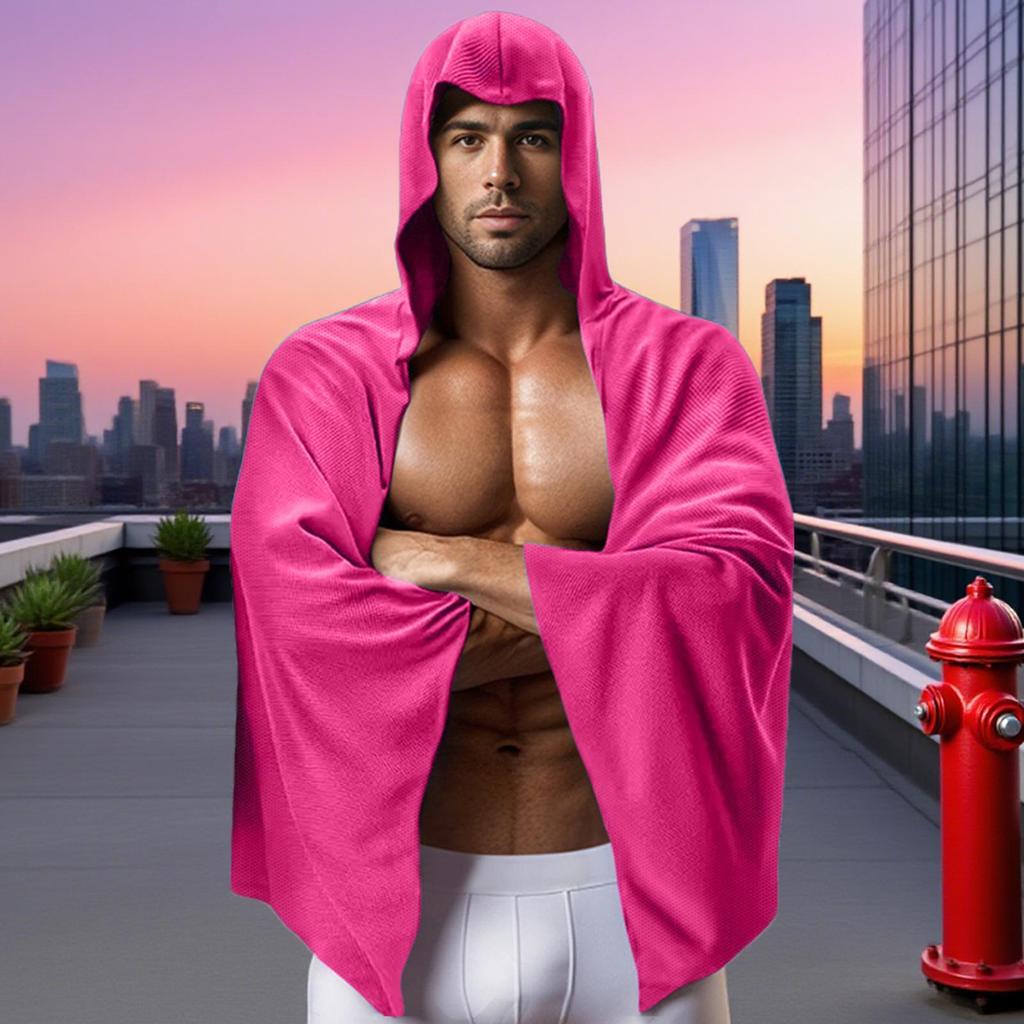 Полотенце с капюшоном для взрослых, банное полотенце-накидка 55,12x23,62 дюйма, быстросохнущее, защита от УФ, влагопоглощающее, прохладная накидка для спа-дня, лодки