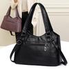 Retro Style Shoulder Bags For Women's Soft PU Leather Large Capacity Shopper Fashion Casual Totes  New Travel Crossbody Bags