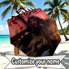 Custom Name Personalized Bride of Chucky Print Umbrella, Auto Open Close, 8‑Rib Sturdy Frame, Commute Camping Hiking Use, Birthday Gift