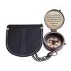 Thoreau Go Confidently Quote Engraved Compass In Embossed Leather Case,  Boat Compass Camping Compass,