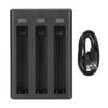 Battery Charger Hub for Insta 360 X3 3 Channel Quick Battery Charging Storage Station with USB Type