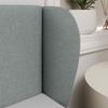 Headboard Ear Light Grey 40 x 23 x 6 cm Fabric