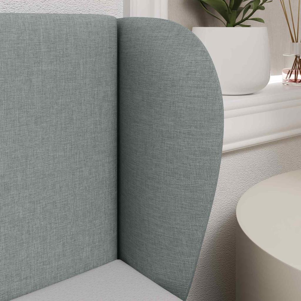 Headboard Ear Light Grey 40 x 23 x 6 cm Fabric