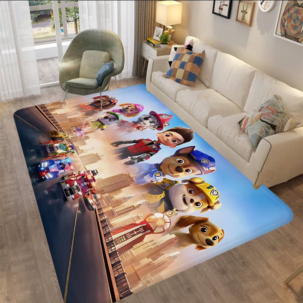 P Paw Cartoon Animal P Patrols Floor Mat Kids Room Bedroom Decoration Balcony Anti Slip Doormat Living Room Welcome Rug