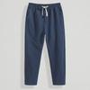 Men's Casual Linen Trousers: Lightweight, Loose Fit, 9/8 Points, Trendy Summer Style