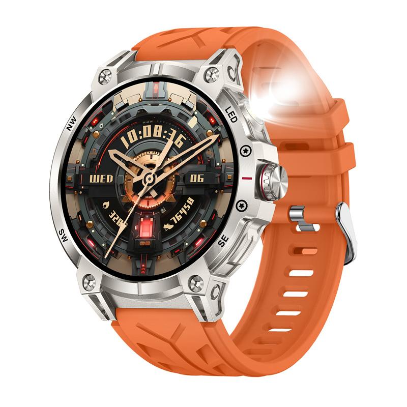 Умные часы KC89 для мужчин, для занятий спортом на открытом воздухе, светодиодный фонарик, компас, Bluetooth-звонок, голосовой ИИ, мониторинг здоровья, фитнес-трекер, смарт-часы