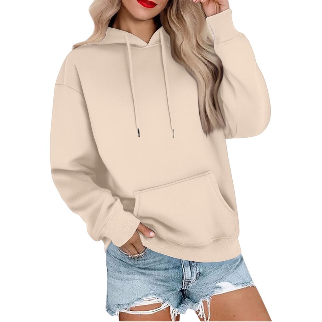 Женская повседневная свободная спортивная толстовка с капюшоном и рукавами реглан из гладкой ткани