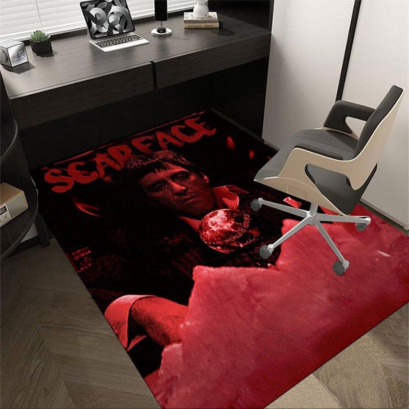 1 шт. Коврик для офисного кресла Scarface, Мягкий, Удобный, Всесезонный, Идеально подходит для дома, спальни или офисного декора, Идеальный подарок для