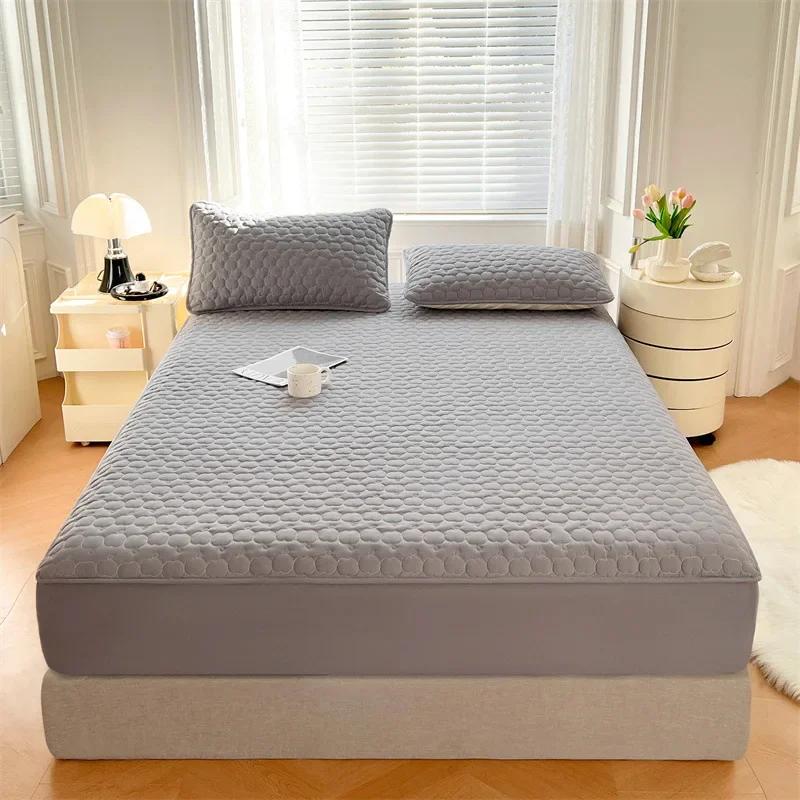 Новый класс А антибактериальный водонепроницаемый четырехсезонный хлопковый наполнитель с утолщенной простыней защитный чехол для матрасов