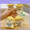 Straw Hat Dog Plush Keychain With Adorable Style For Gift And Accessories
