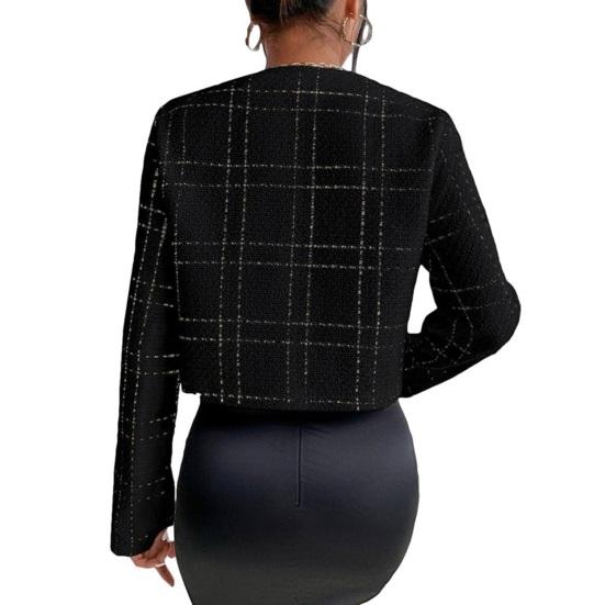 Женское пальто без воротника, однобортное, с длинными рукавами, короткое, в деловом стиле, для поездок на работу