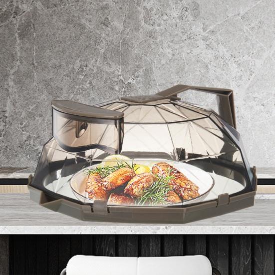 Крышка для еды в микроволновой печи с ручкой Ящик для хранения воды Термостойкий брызгозащищенный Прозрачная крышка для посуды для духовки Защита от брызг Кухонные гаджеты