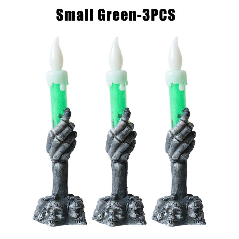 Halloween Witch Finger Skull LED Glowing Candle Light Bar KTV Party Decoration Prop Electronic Pumpkin Lamp