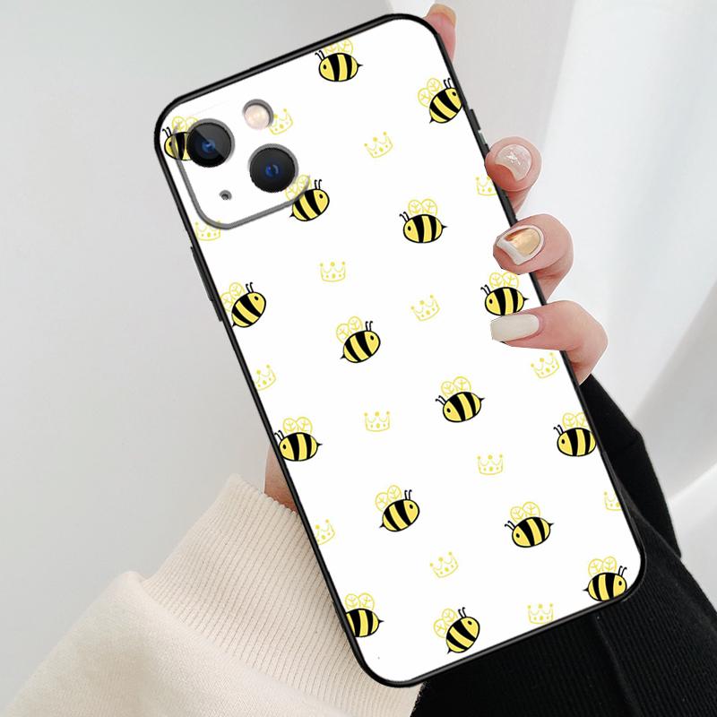 Bee Bumblebee Pattern Phone Case For iPhone 13 14 Pro Max 11 14 Pro Max 12 14 Pro Max mini 6 7 8 Plus SE 2020 Soft Cover