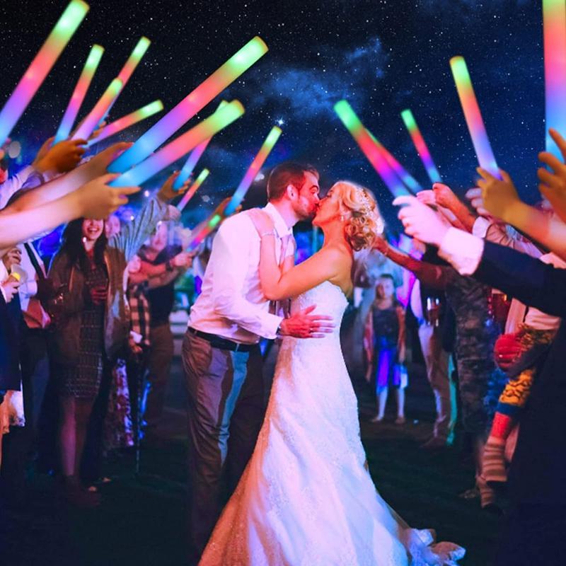 5pcs Flashing LED Light Colorful Light Stick Music Festival Birthday Wedding Party Supplies Party Bright Colorful Glow Stick