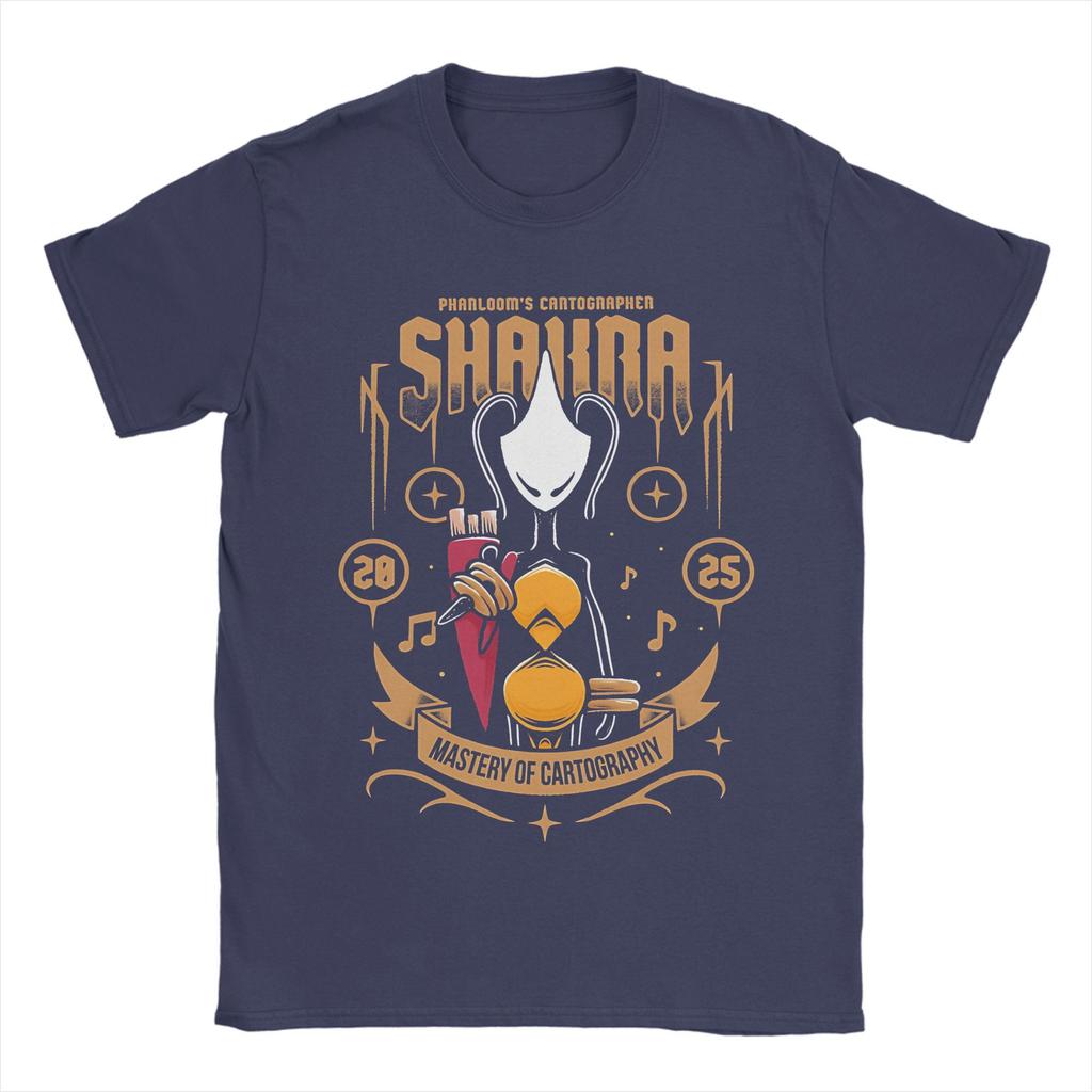 Hollow Knight Silksong Shakra TShirt for Men Vintage Cotton Tee Shirt Crewneck Short Sleeve T Shirt Party Clothing