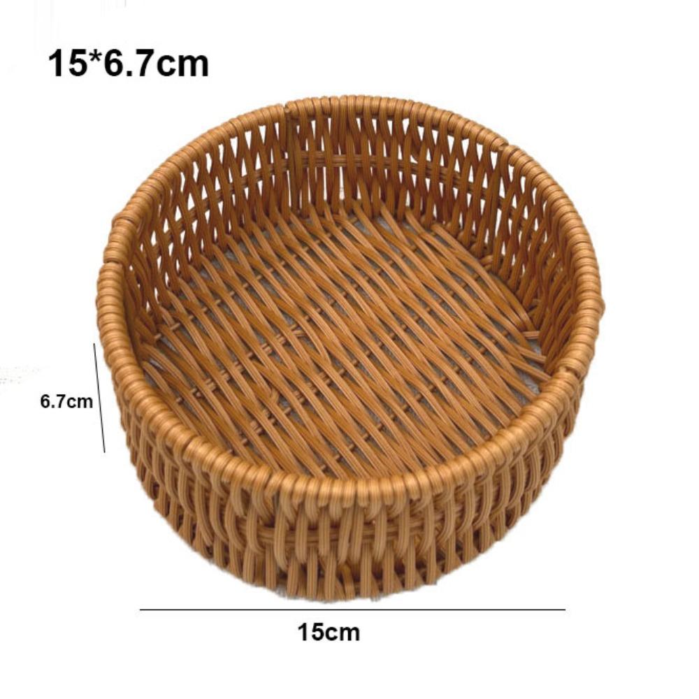 Плетеная корзина для хлеба, фруктов, овощей, жесткая, для ресторана, сервировочная, настольная витрина