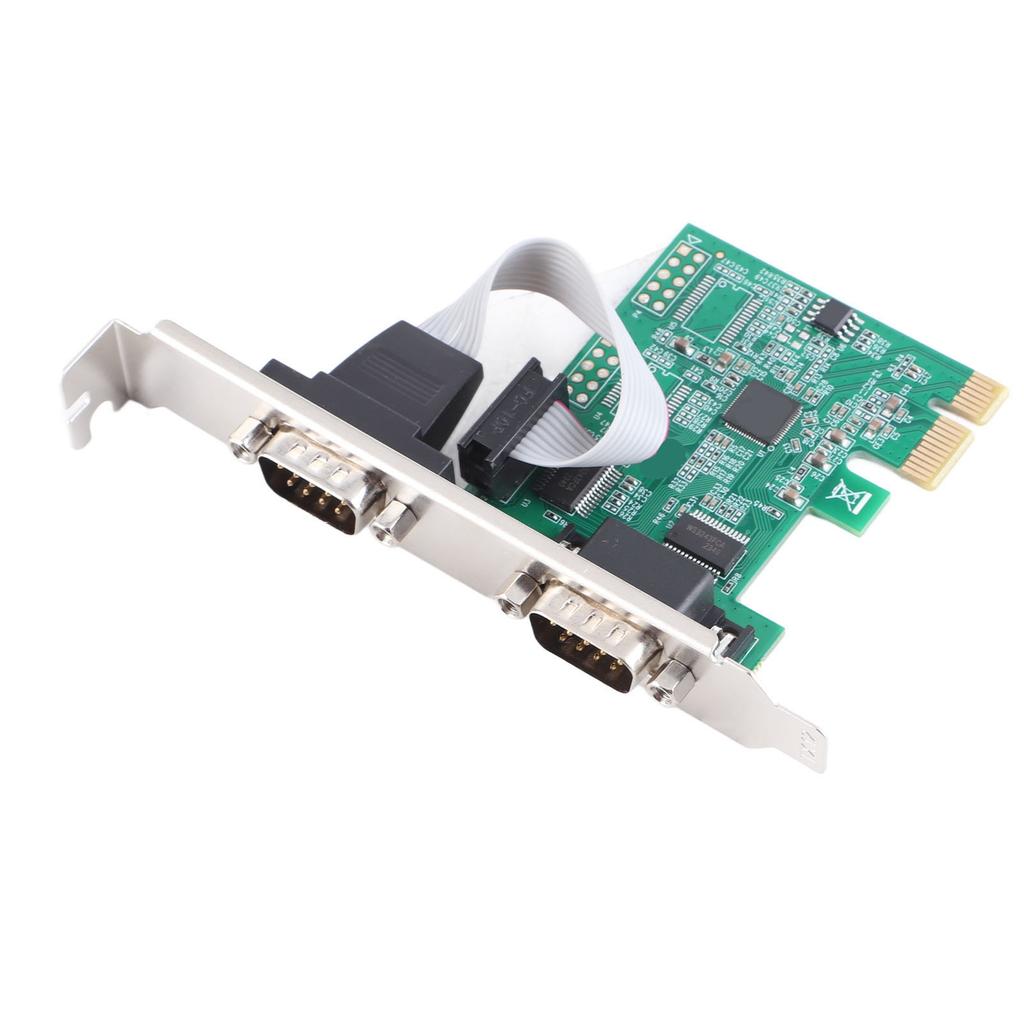 PCIE Serial Card Minus40 to 85 celsius  2 Port PCI Express X1 to DB9 COM RS232 Converter Adapter Controller