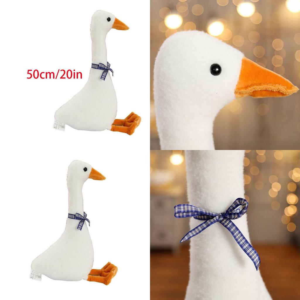 Adorable White Goose Pillow Plush Toy Snuggly Sleeping Pillow Stuffed Animal For All Ages
