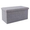Folding Fabric Storage Ottoman Collapsible Storage Footrest Stool Multifunctional Storage Box for