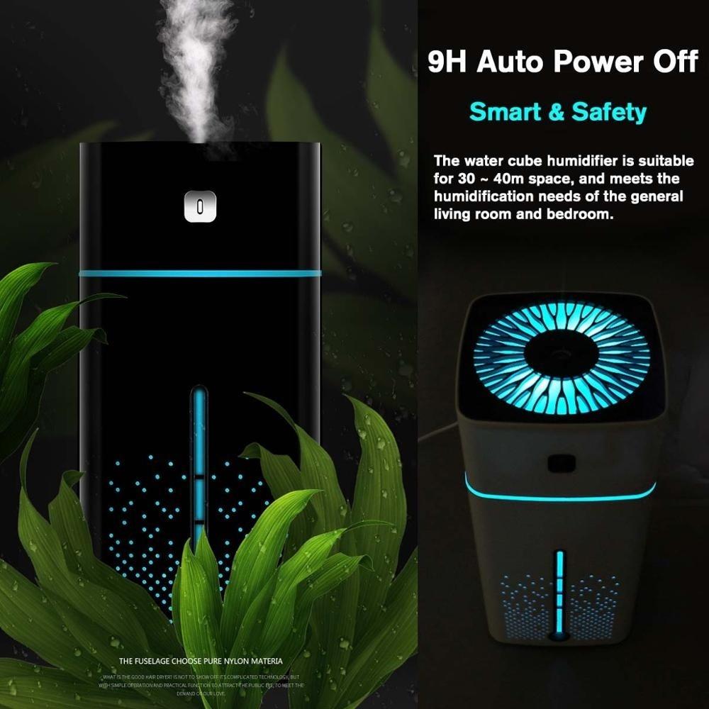 1000 мл увлажнитель воздуха ультразвуковой USB-диффузор аромат эфирного масла светодиодный ночник очиститель тумана увлажнитель для домашнего офиса подарок