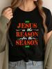 Womens Christian Christmas Holiday Jesus Is The Reason Camisetas Free Shipping Clothes