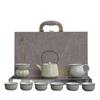 Ru kiln tea set Kung Fu tea home office celadon beam pot tall teacup business high-end gifts