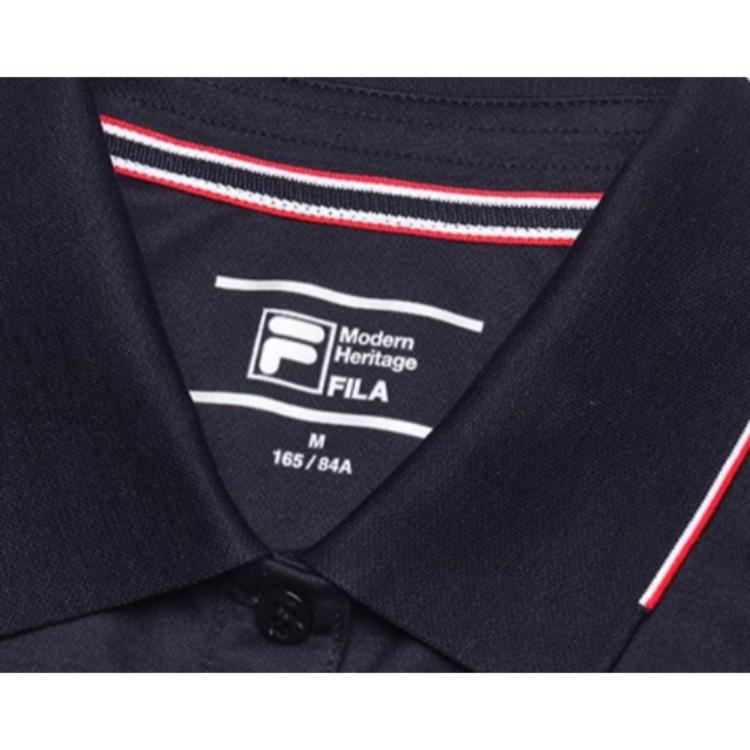 Fila Рубашка-поло женская трикотажная повседневная дышащая однотонная из серии Heritage, цвет легендарный синий F11W421106F-NV