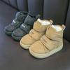 2024 Детские короткие ботинки для девочек и мальчиков, зимние новые модные корейские ботинки с мягкой подошвой, нескользящие, универсальные, сохраняющие тепло
