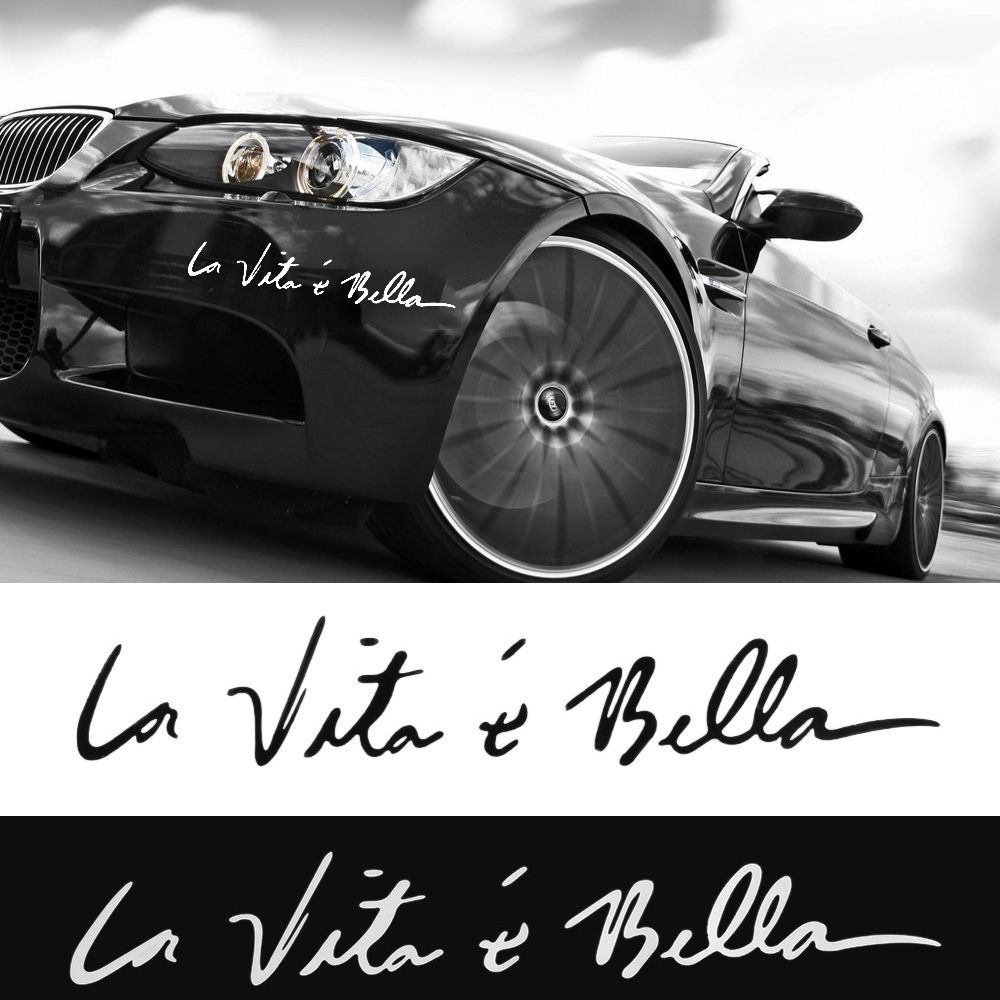 Rule Decoration Funny Life Is Beautiful Car Sticker La Vita E Bella Vehicle Decal Vinyl