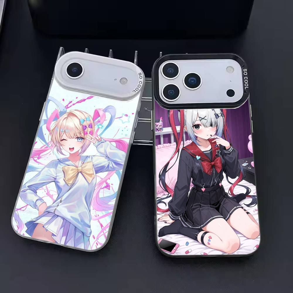 Нуждающаяся G-Girl Аниме Передозировка Чехол для Телефона Для iPhone 17,16,15,14,13,12,11,Pro Max,Plus Конфетный Серебряный Чехол