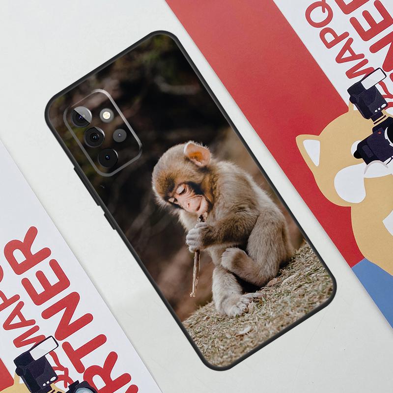Cute Baby Monkey Animal Case For Samsung Galaxy A53 A16 A26 A36 A56 A55 A35 A15 A52 A32 A12 A33 A13 A14 A34 A54 A17