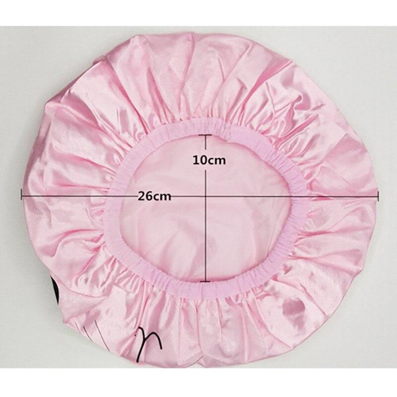 Детская хорошая милая шапочка для ванны с мультяшным принтом, водонепроницаемая эластичная прочная шапочка для душа из ПВХ